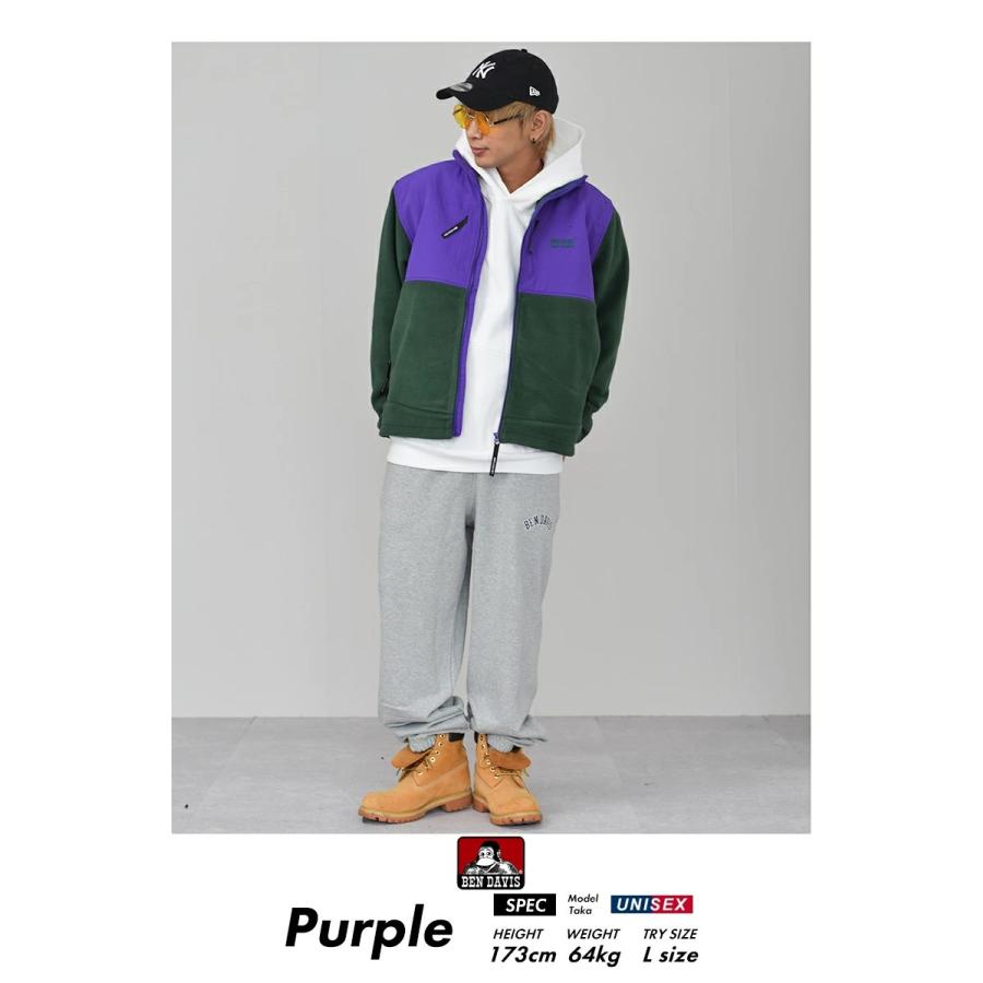 BEN DAVIS ベンデイビス フリースジャケット ブルゾン メンズ アウター FLEECE STAND JACKET パープル ワーク ブランド | BEN DAVIS | 03