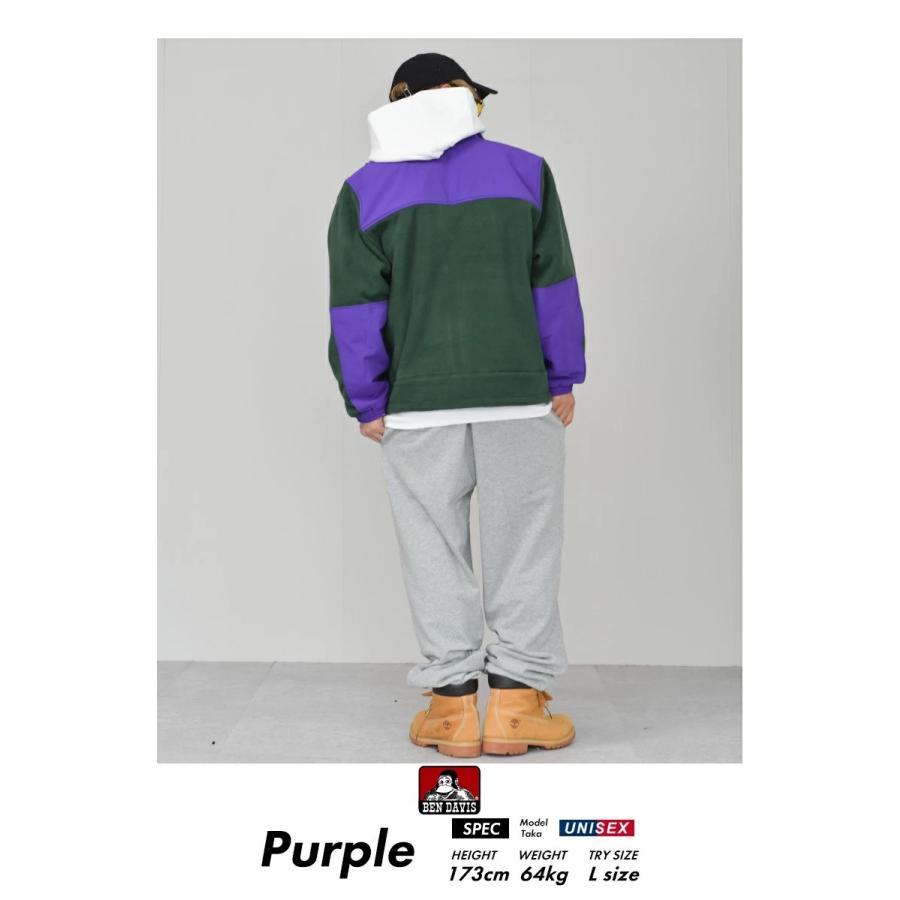 BEN DAVIS ベンデイビス フリースジャケット ブルゾン メンズ アウター FLEECE STAND JACKET パープル ワーク ブランド | BEN DAVIS | 04