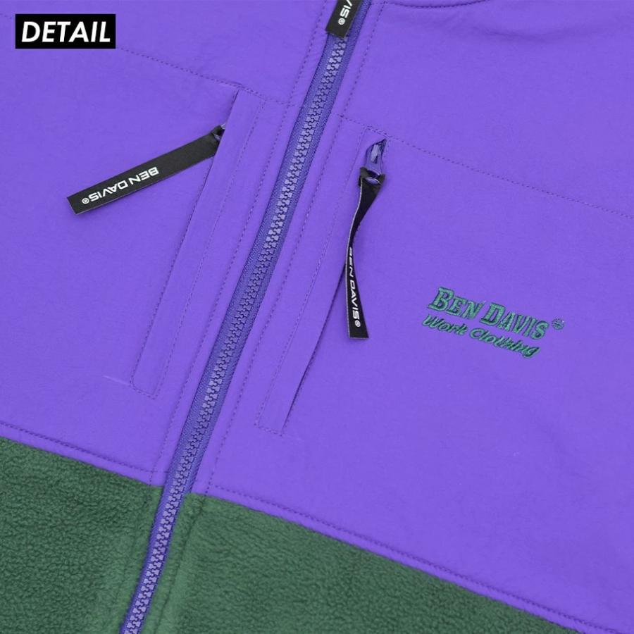 BEN DAVIS ベンデイビス フリースジャケット ブルゾン メンズ アウター FLEECE STAND JACKET パープル ワーク ブランド | BEN DAVIS | 08