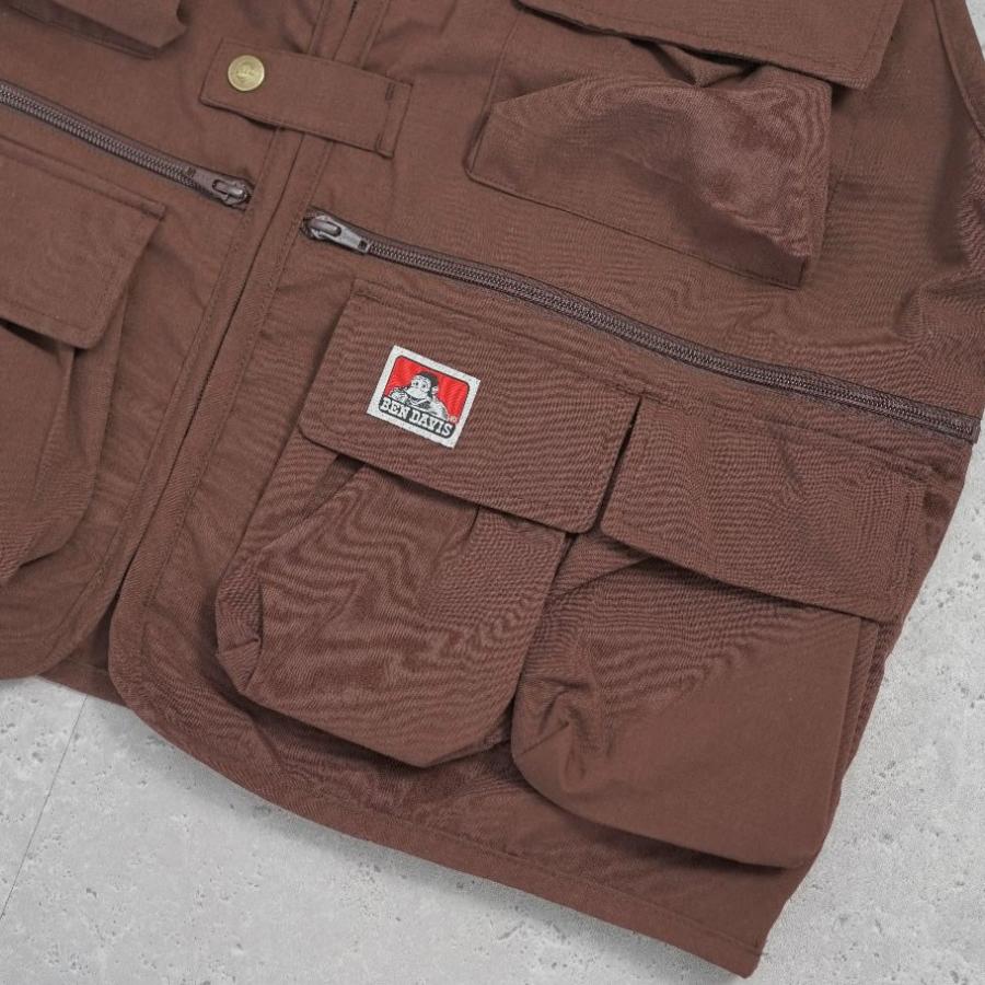 BEN DAVIS ベンデイビス ユーティリティベスト メンズ BENS UTILITY VEST ブラウン | BEN DAVIS | 06