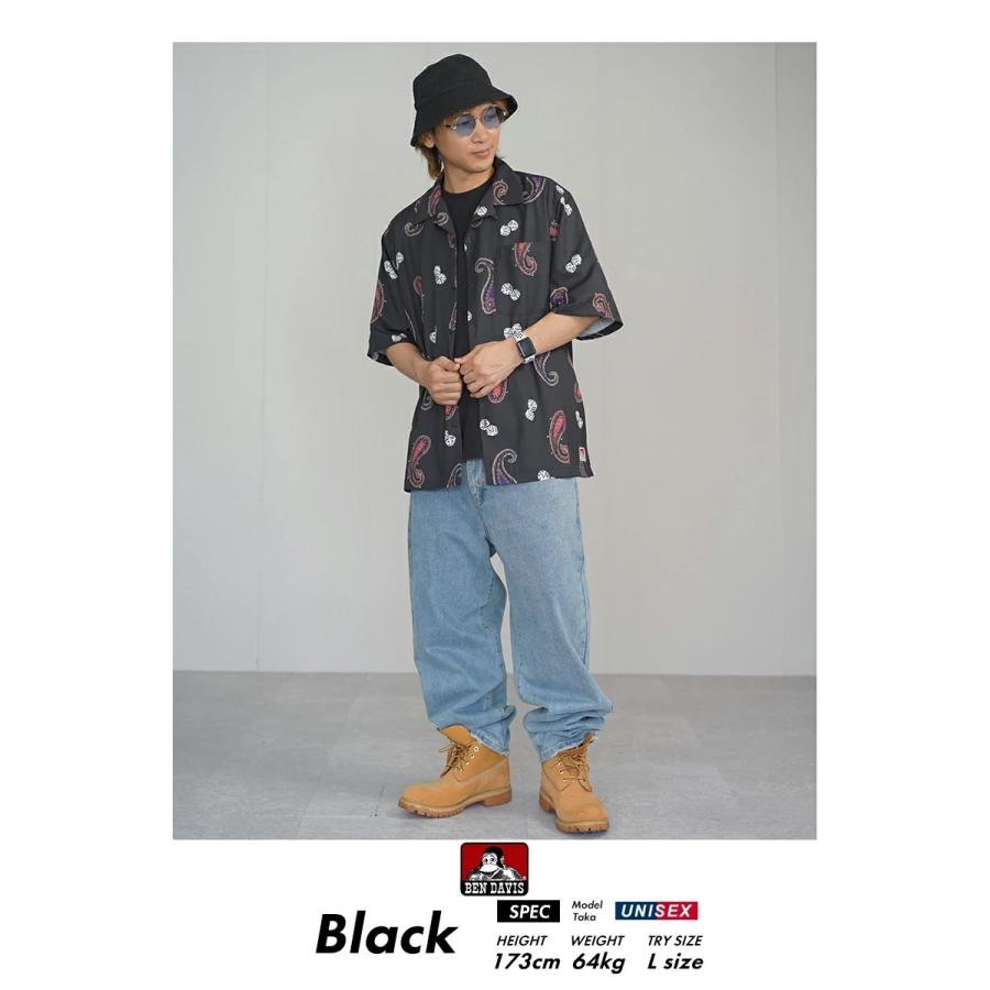 BEN DAVIS ベンデイビス オーバーサイズ 半袖 ペイズリー＆ダイス柄 開襟シャツ メンズ PAISLEY&DICE O/C SHIRTS | BEN DAVIS | 03