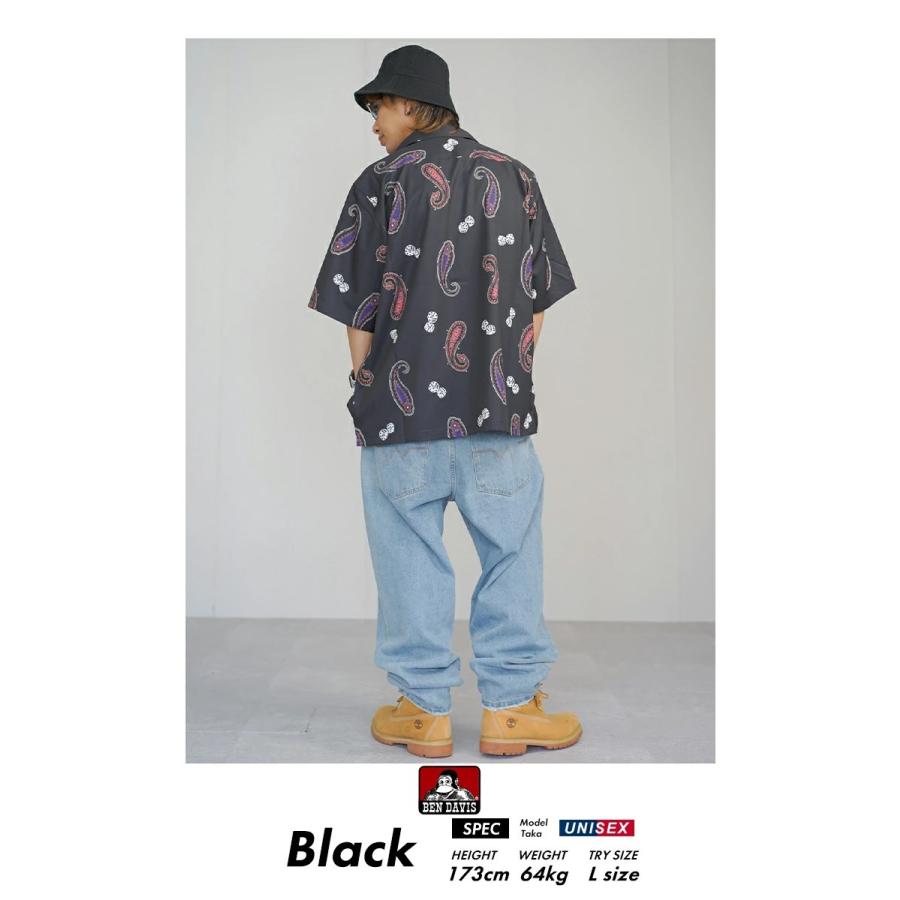 BEN DAVIS ベンデイビス オーバーサイズ 半袖 ペイズリー＆ダイス柄 開襟シャツ メンズ PAISLEY&DICE O/C SHIRTS | BEN DAVIS | 04