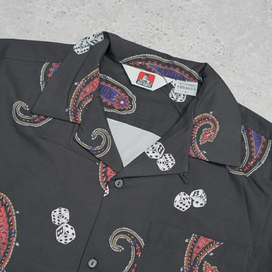 BEN DAVIS ベンデイビス オーバーサイズ 半袖 ペイズリー＆ダイス柄 開襟シャツ メンズ PAISLEY&DICE O/C SHIRTS | BEN DAVIS | 07