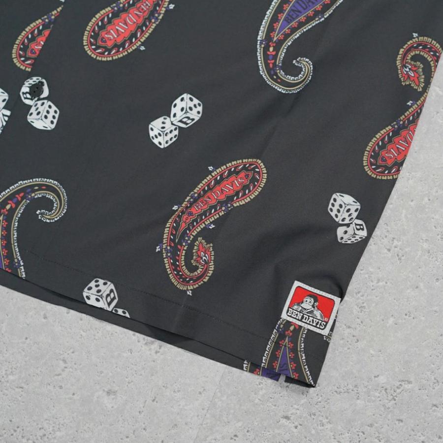 BEN DAVIS ベンデイビス オーバーサイズ 半袖 ペイズリー＆ダイス柄 開襟シャツ メンズ PAISLEY&DICE O/C SHIRTS | BEN DAVIS | 09