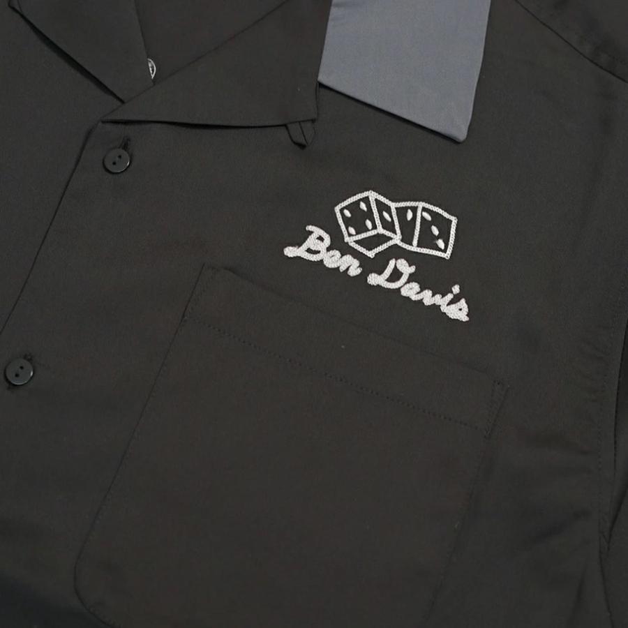 BEN DAVIS ベンデイビス オーバーサイズ タトゥーモチーフ チェーンステッチ 半袖  開襟 ボウリングシャツ メンズ SCRIBBLE STITCH O/C SHIRTS | BEN DAVIS | 08