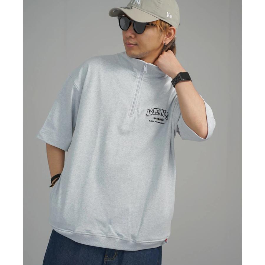 BEN DAVIS ベンデイビス ハーフジップ ヘビーウェイト Tシャツ メンズ 半袖 1/4 ZIP TRAINEE ULTRA HEAVY TEE オートミール | BEN DAVIS | 08
