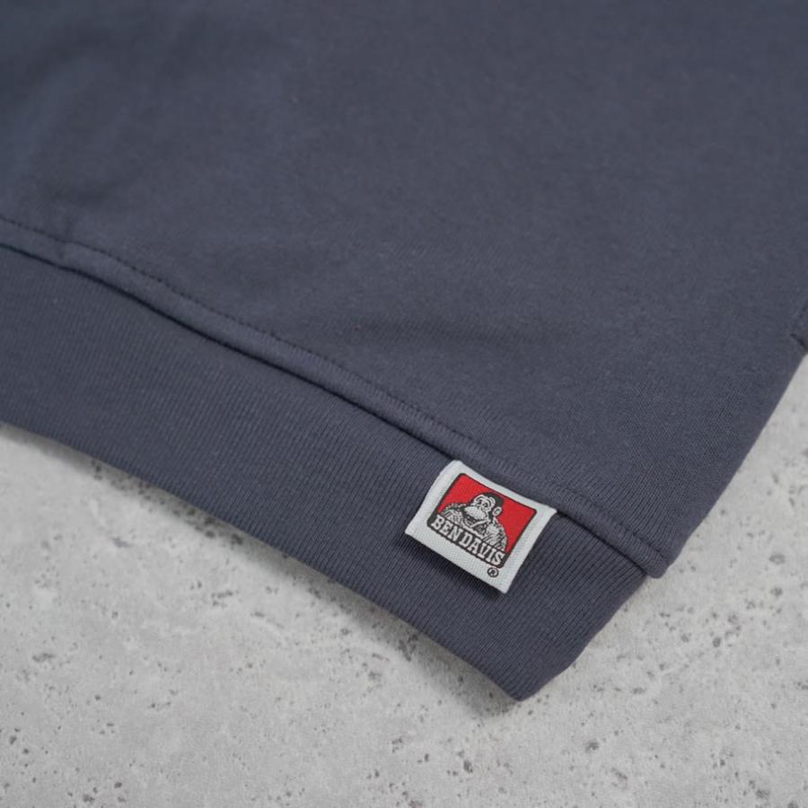 BEN DAVIS ベンデイビス ハーフジップ ヘビーウェイト Tシャツ メンズ 半袖 1/4 ZIP TRAINEE ULTRA HEAVY TEE ネイビー | BEN DAVIS | 06