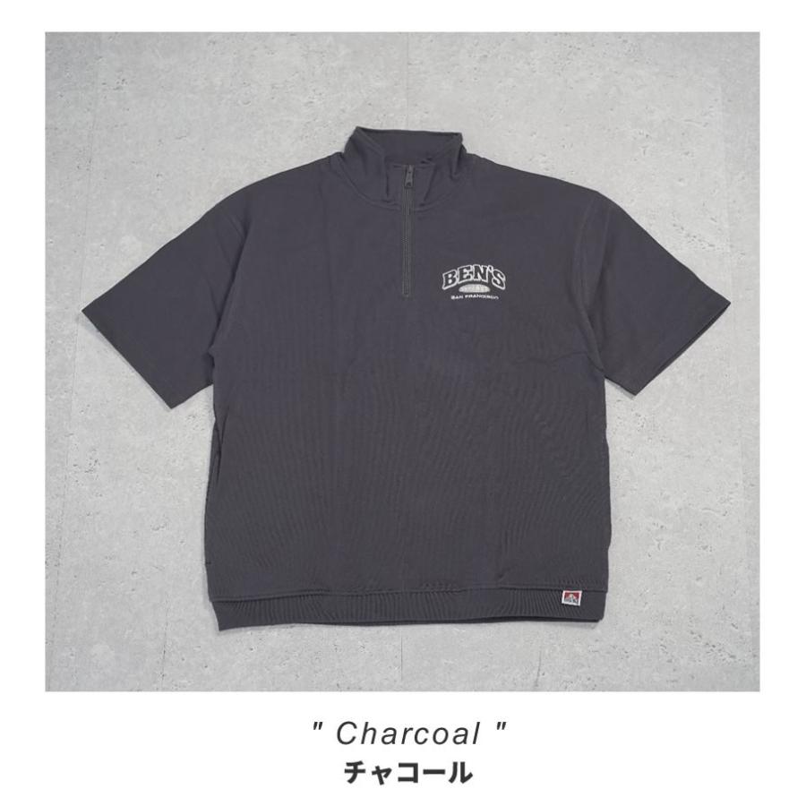 BEN DAVIS ベンデイビス ハーフジップ ヘビーウェイト Tシャツ メンズ 半袖 1/4 ZIP TRAINEE ULTRA HEAVY TEE チャコール | BEN DAVIS | 02