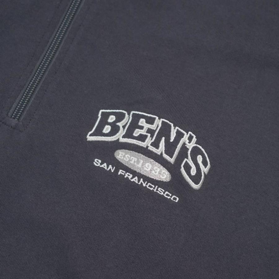 BEN DAVIS ベンデイビス ハーフジップ ヘビーウェイト Tシャツ メンズ 半袖 1/4 ZIP TRAINEE ULTRA HEAVY TEE チャコール | BEN DAVIS | 04