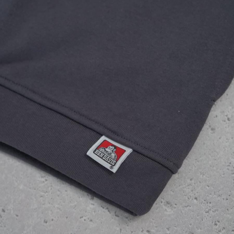 BEN DAVIS ベンデイビス ハーフジップ ヘビーウェイト Tシャツ メンズ 半袖 1/4 ZIP TRAINEE ULTRA HEAVY TEE チャコール | BEN DAVIS | 05