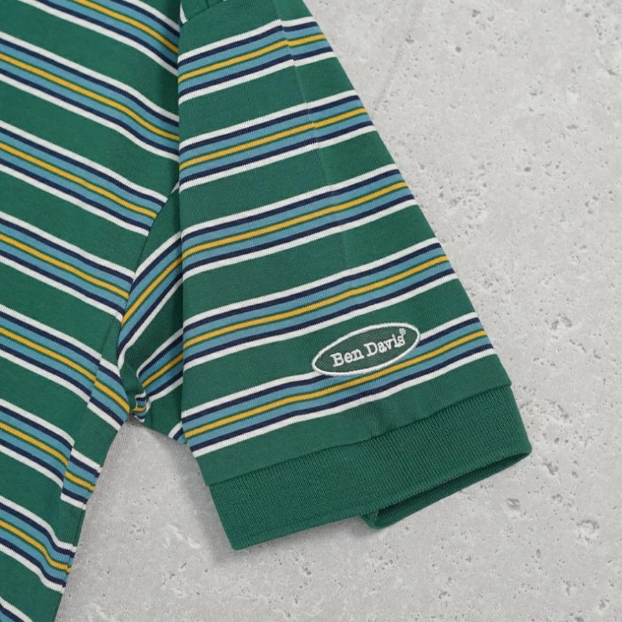 BEN DAVIS ベンデイビス Tシャツ メンズ 半袖 BORDER POLO SHIRT グリーン | BEN DAVIS | 09