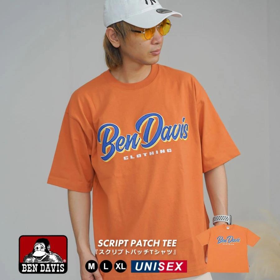 BEN DAVIS ベンデイビス Tシャツ メンズ 半袖 SCRIPT PATCH TEE ダークオレンジ | BEN DAVIS