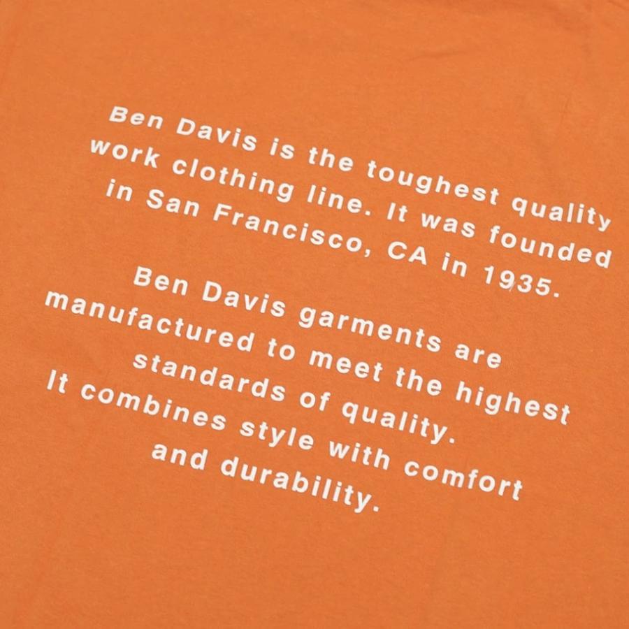 BEN DAVIS ベンデイビス Tシャツ メンズ 半袖 SCRIPT PATCH TEE ダークオレンジ | BEN DAVIS | 11