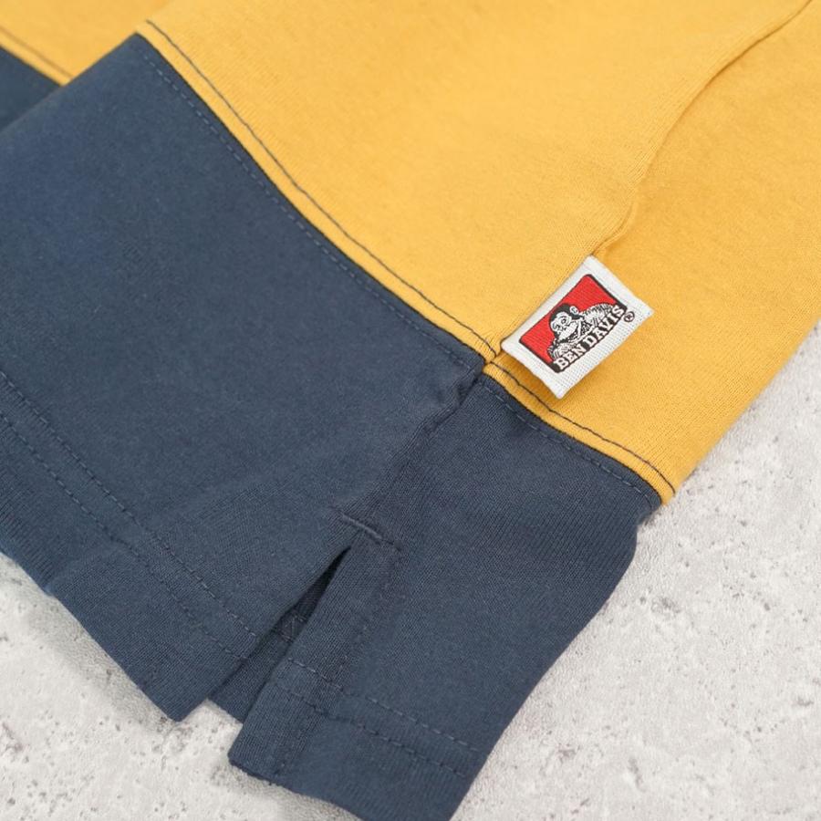 BEN DAVIS ベンデイビス ラグビーシャツ メンズ 半袖 PATCH RUGBY BORDER TEE イエロー | BEN DAVIS | 11