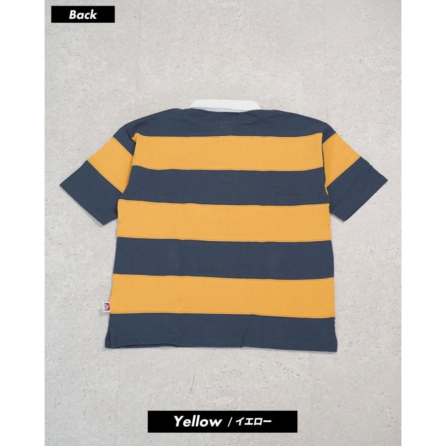 BEN DAVIS ベンデイビス ラグビーシャツ メンズ 半袖 PATCH RUGBY BORDER TEE イエロー | BEN DAVIS | 06