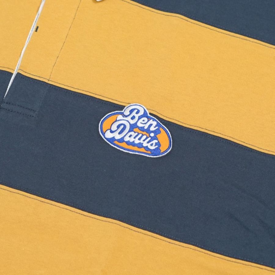 BEN DAVIS ベンデイビス ラグビーシャツ メンズ 半袖 PATCH RUGBY BORDER TEE イエロー | BEN DAVIS | 08