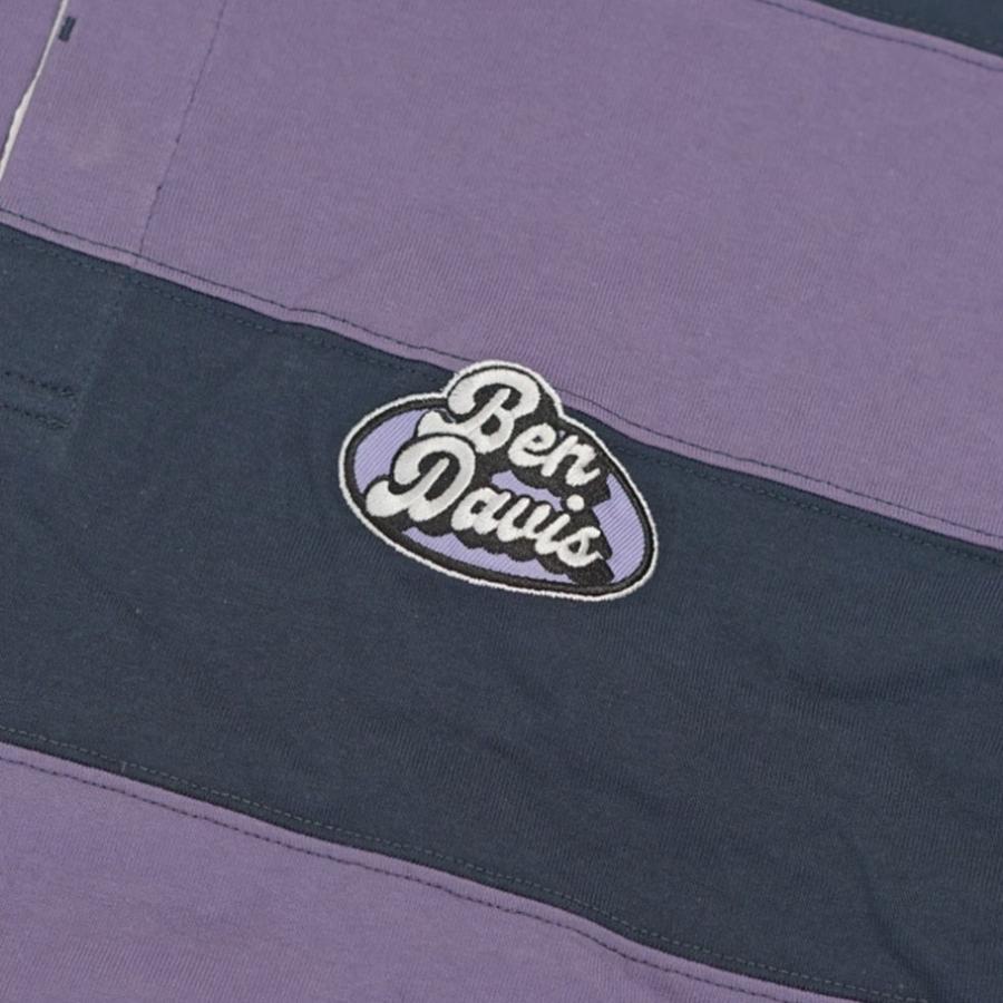 BEN DAVIS ベンデイビス ラグビーシャツ メンズ 半袖 PATCH RUGBY BORDER TEE ラベンダー | BEN DAVIS | 08