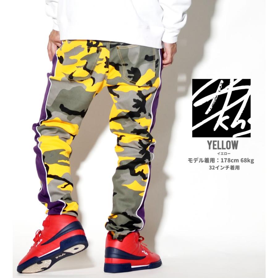 迷彩スキニーパンツ メンズ ストレッチ サイドライン カモフラ柄 ストリート系 大きいサイズ Bhdt048 Deep B系 ストリートファッション 通販 Yahoo ショッピング