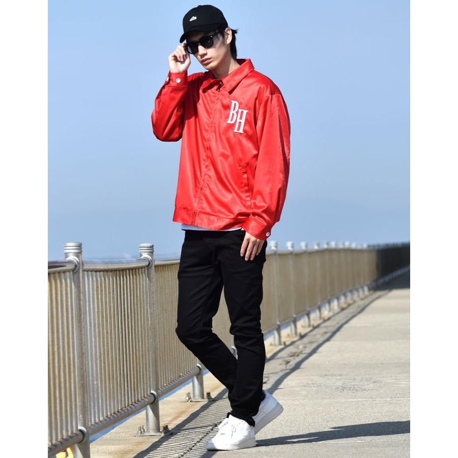 BLACK KAVIAR サテンコーチジャケット メンズ アウター ブルゾン