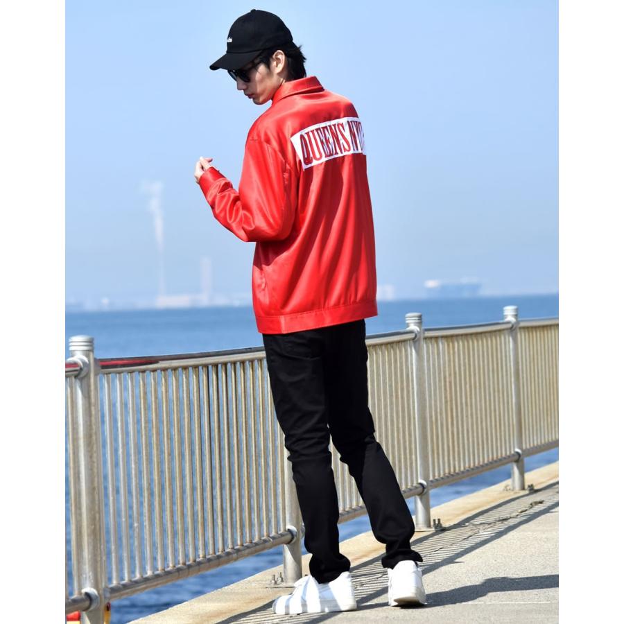 サテンコーチジャケット メンズ アウター ブルゾン 大きいサイズ 秋冬 BLACK HORSE ストリート系 カジュアル ブランド | BLACK KAVIAR | 04