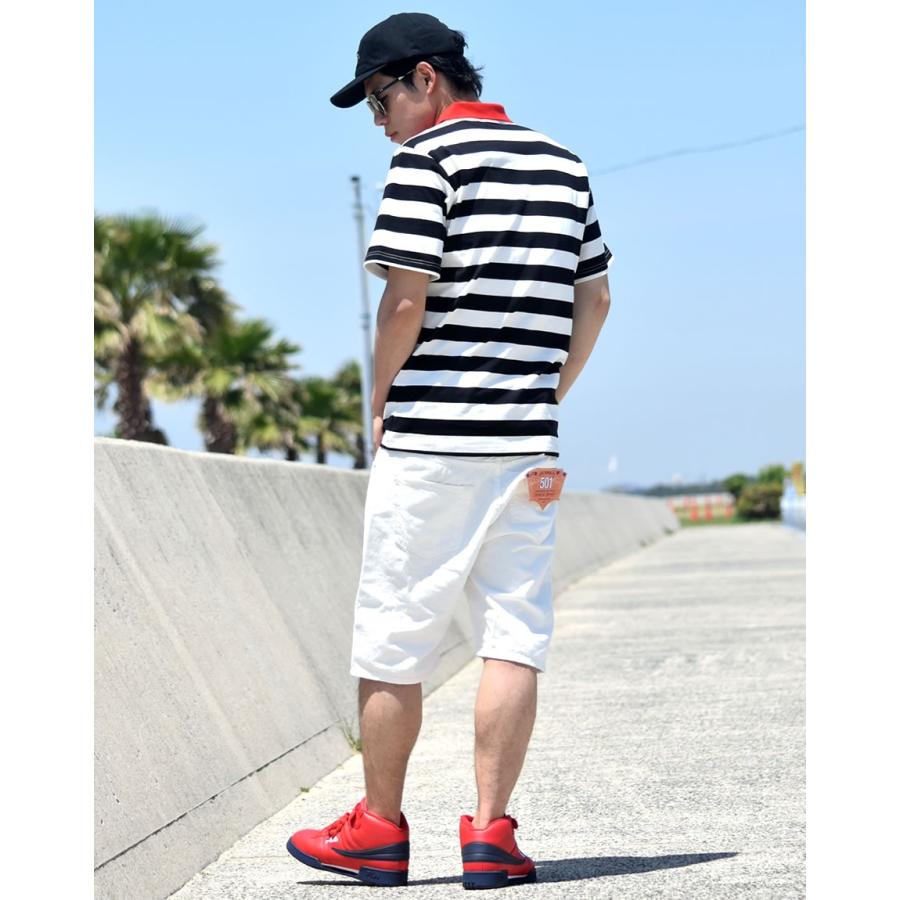ポロシャツ メンズ 半袖 大きいサイズ 夏 BLACK HORSE 襟バラ刺繍ボーダーポロシャツ ストリート系 サーフ ファッション | BLACK KAVIAR | 03