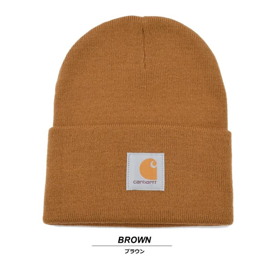 カーハート Carhartt ニット帽 ニットキャップ メンズ レディース ロゴパッチ Knit Cuffed Beanie A18 USA企画 | Carhartt | 11