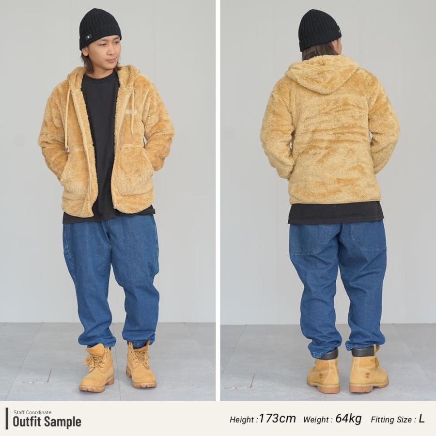 チャンピオン パーカー メンズ シャギーボアフリース ジップアップ 抗菌防臭 静電気防止 Champion ジップフーデッドジャケット 23FW ベーシック C3-Y615 | Champion | 07