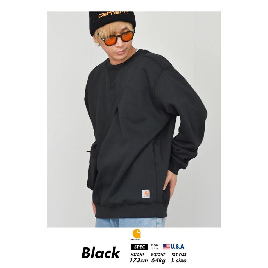 カーハート Carhartt トレーナー スウェット 裏起毛 メンズ レディース ロゴ オーバーサイズ Midweight Crewneck Sweatshirt K124 USA企画 | Carhartt | 10