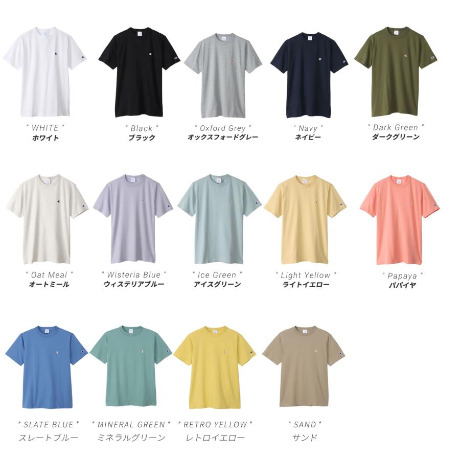 Champion チャンピオン Tシャツ メンズ レディース ロゴ ワンポイントUSAコットン 23SS ベーシック C3-X352｜deep｜17