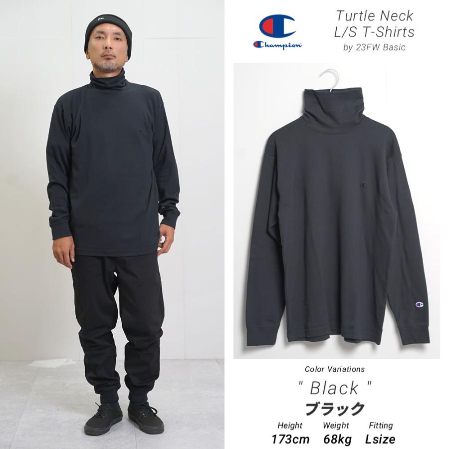 チャンピオン タートルネック ロングスリーブTシャツ ロンT 長袖Tシャツ メンズ レディース ブランド Champion 23FW 秋冬 新作 ベーシック C3-Y435 | Champion | 08