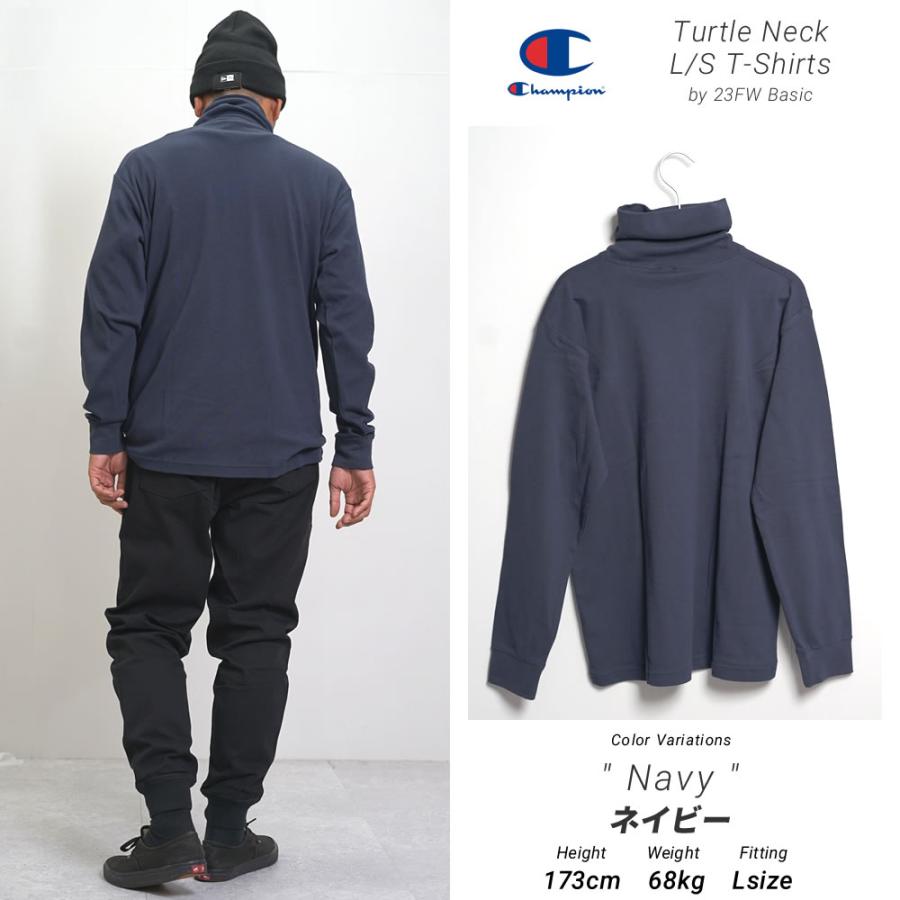 チャンピオン タートルネック ロングスリーブTシャツ ロンT 長袖Tシャツ メンズ レディース ブランド Champion 23FW 秋冬 新作 ベーシック C3-Y435 | Champion | 11