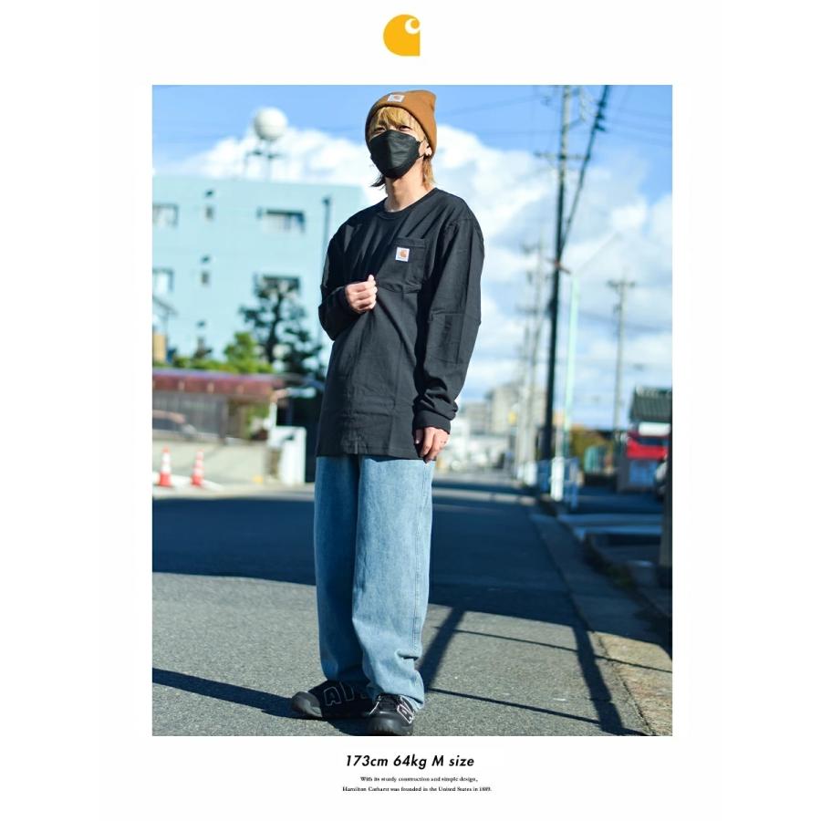 carhartt(カーハート) ロングTシャツ　オーバーサイズ　ロング丈 Carhartt カーハート ロンt メンズ 大きいサイズ 長袖 Tシャツ 厚手