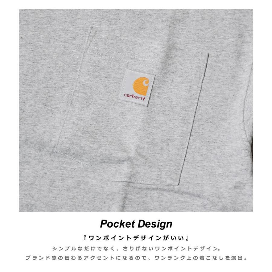 Carhartt カーハート ポケットTシャツ ポケT メンズ レディース 半袖 ヘビーウェイト 厚手 オーバーサイズ ゆったり 大きめ 綿 K87 USA企画 | Carhartt | 26