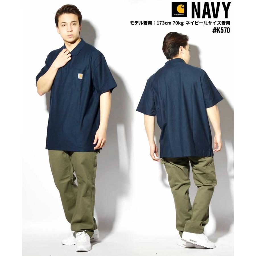 Carhartt カーハート ポロシャツ メンズ 半袖 鹿の子素材 オーバーサイズ ゆったり 大きめ K570 USA企画 | Carhartt | 12