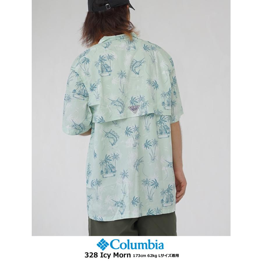 コロンビア 長袖 シャツ メンズ トローラーズ ベスト ショートスリーブシャツ フィッシングモチーフ 総柄 FM7011 | Columbia | 15