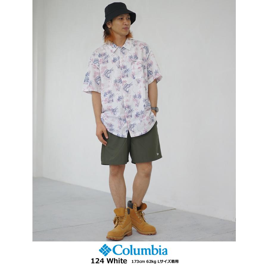 コロンビア 長袖 シャツ メンズ トローラーズ ベスト ショートスリーブシャツ フィッシングモチーフ 総柄 FM7011 | Columbia | 05