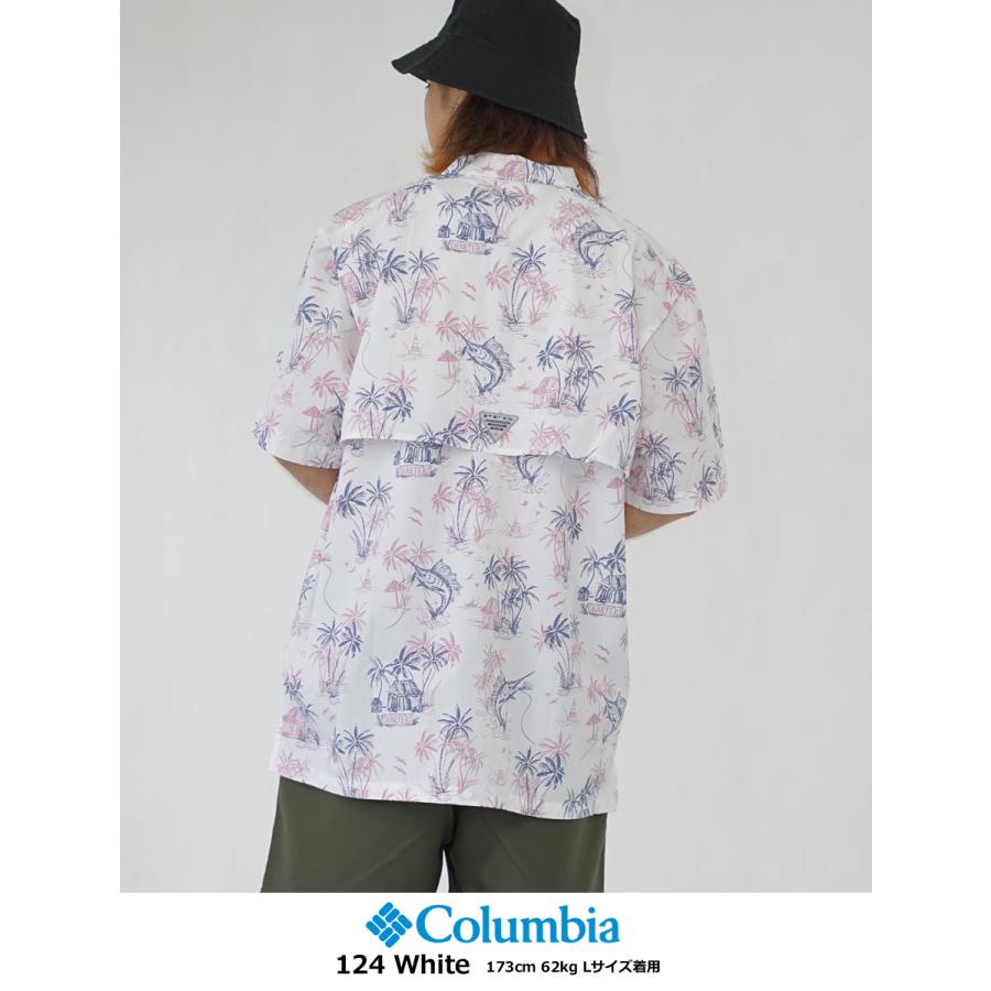 コロンビア 長袖 シャツ メンズ トローラーズ ベスト ショートスリーブシャツ フィッシングモチーフ 総柄 FM7011 | Columbia | 06