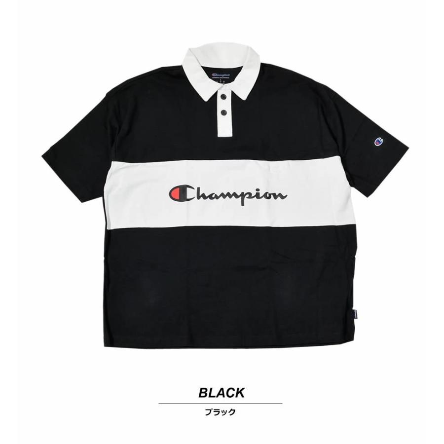 Champion チャンピオン ポロシャツ メンズ 半袖 ラグビーシャツ オーバーサイズ おしゃれ ブランド アメカジ T63318 586ELA USA企画 | Champion | 03