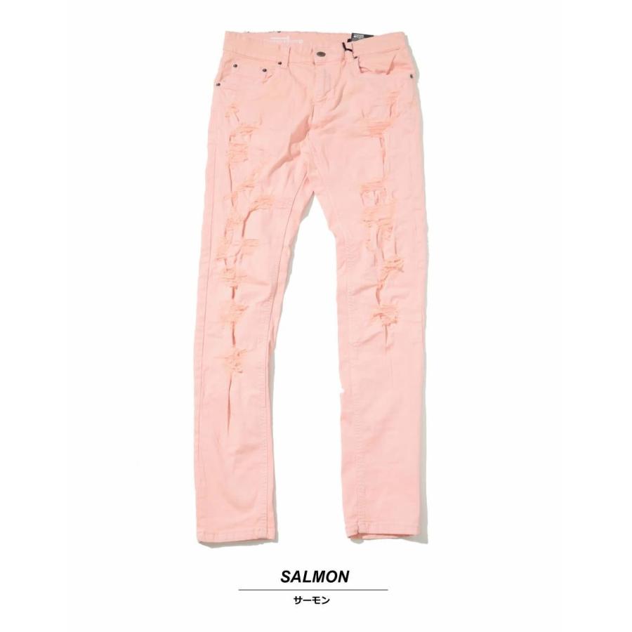 コッパーリベット COPPER RIVET チノパン カラーパンツ メンズ ダメージ加工 ストレッチ スリム USAブランド PANTS WITH RIPS & PERMANENT WRINKLES 33048 |  | 01