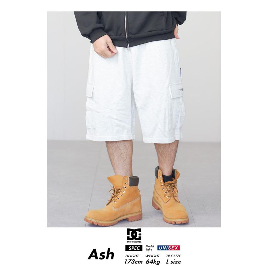 DC ハーフパンツ スウェット カーゴ メンズ アッシュグレー ロゴ シンプル ボトムス スケーター ストリート系 ファッション DWS241011 | DC SHOES | 02