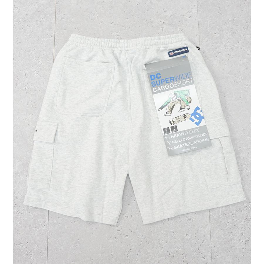 DC SHOES ハーフパンツ スウェット カーゴ メンズ アッシュグレー ロゴ