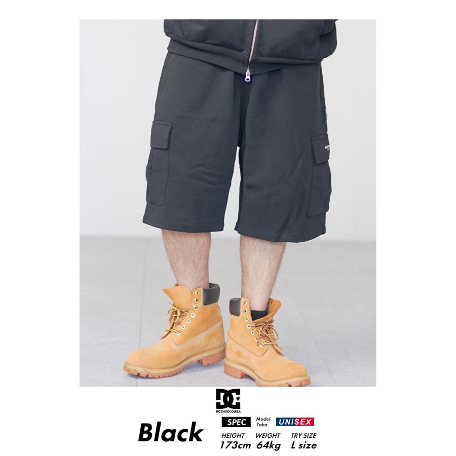 DC ハーフパンツ スウェット カーゴ メンズ ブラック ロゴ シンプル ボトムス スケーター ストリート系 ファッション DWS241011 | DC SHOES | 02