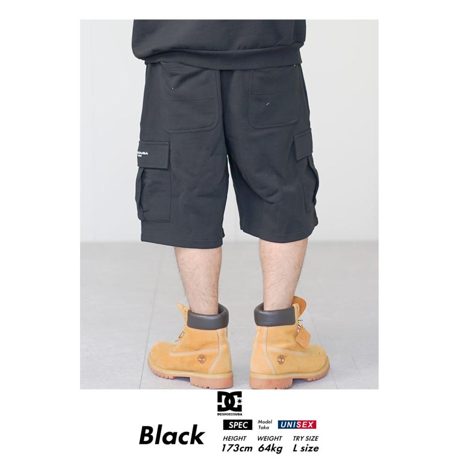 DC ハーフパンツ スウェット カーゴ メンズ ブラック ロゴ シンプル ボトムス スケーター ストリート系 ファッション DWS241011 | DC SHOES | 03