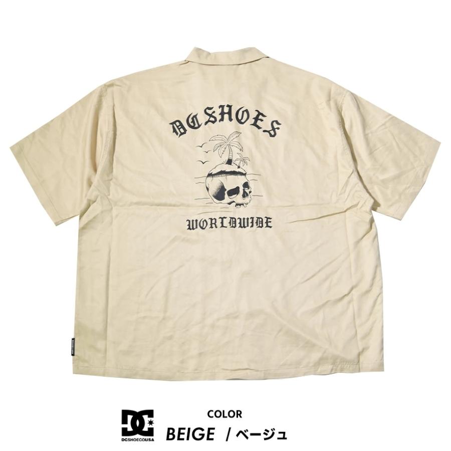 DC SHOES ディーシーシューズ オープンカラーシャツ メンズ 半袖 開襟 レーヨン シャツ ブランド スケーター スケボー 22 RAYON GRAPHIC SS SHIRT ベージュ | DC SHOES | 03