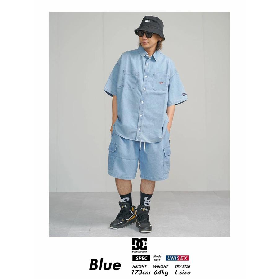 DC SHOES ディーシーシューズ デニムワークシャツ メンズ 23 WORKERS SS SHIRT インディゴ | DC SHOES | 03