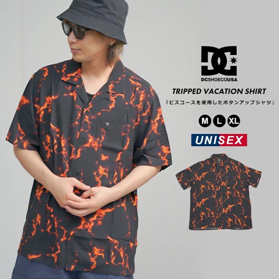 DC SHOES ディーシーシューズ アロハシャツ 柄シャツ メンズ 総柄 ファイアーパターン TRIPPED VACATION SHIRT | DC SHOES