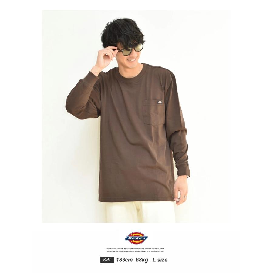 Dickies ディッキーズ ロンT 長袖 ポケットTシャツ ポケT カットソー メンズ おしゃれ ブランド ロゴ ワンポイント 大きいサイズ ゆったり ファッション USA企画 | Dickies | 17