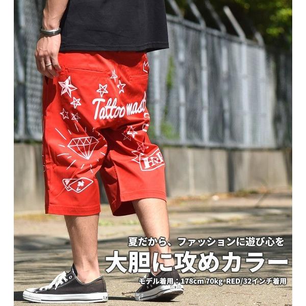ディーオーピー ハーフパンツ ワイド ショートパンツ メンズ大きいサイズ DOP タトゥープリントワークショーツ B系 ストリート ブランド |  | 04