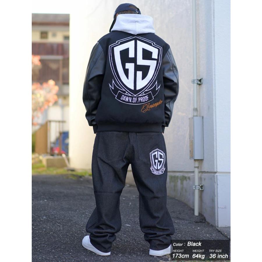 デニムパンツ メンズ ワイド バギーパンツ ジーンズ ロゴ刺繍 バックデザイン 大きいサイズ ルーズフィット B系 ストリート系 ファッション DOP ディーオーピー | DOPE | 02