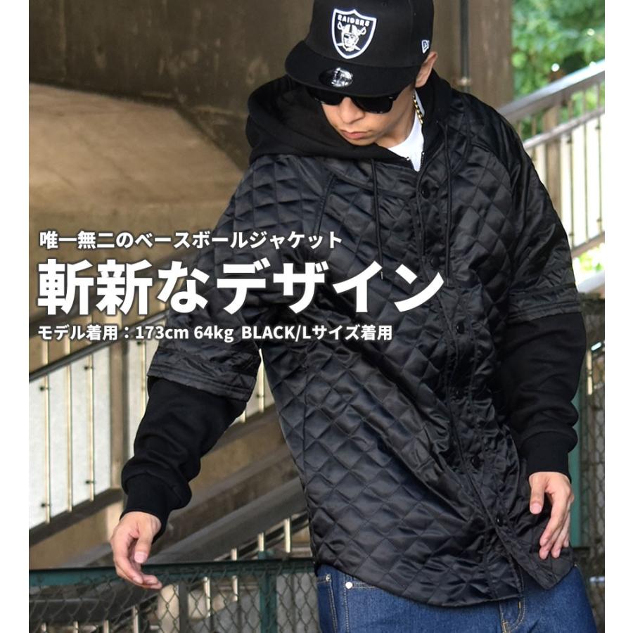 MARK&LONA 中綿フードセットアップ 金プレート ドクロキルティング M MARK&LONA 中綿フードセットアップ 金プレート ドクロキルティング M